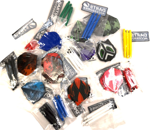 Dart flights and - stems, sets