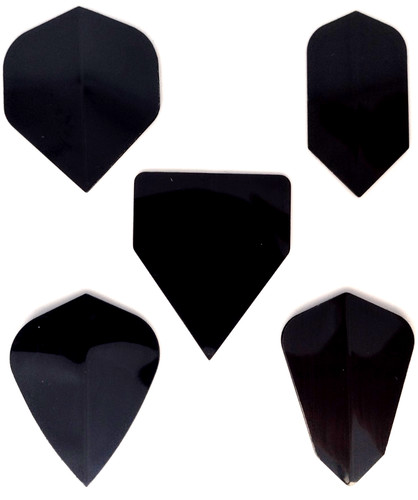 Dart flights plain black - plain, 100